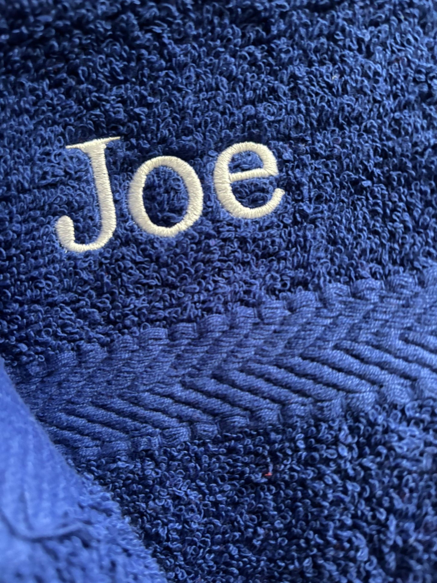 Embroidered personalised bath towel and flannel set
