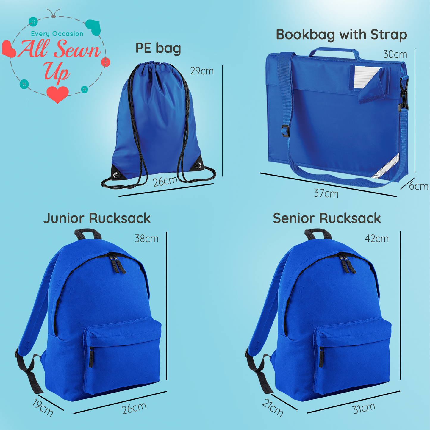 Embroidered Bookbag with strap- Ladybird