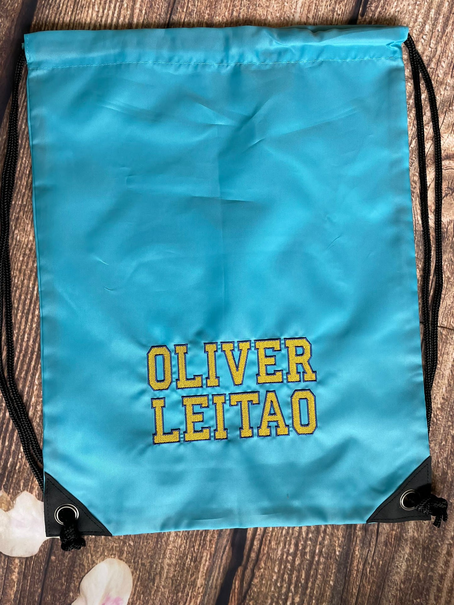 Embroidered PE Bag - Elaborate Text