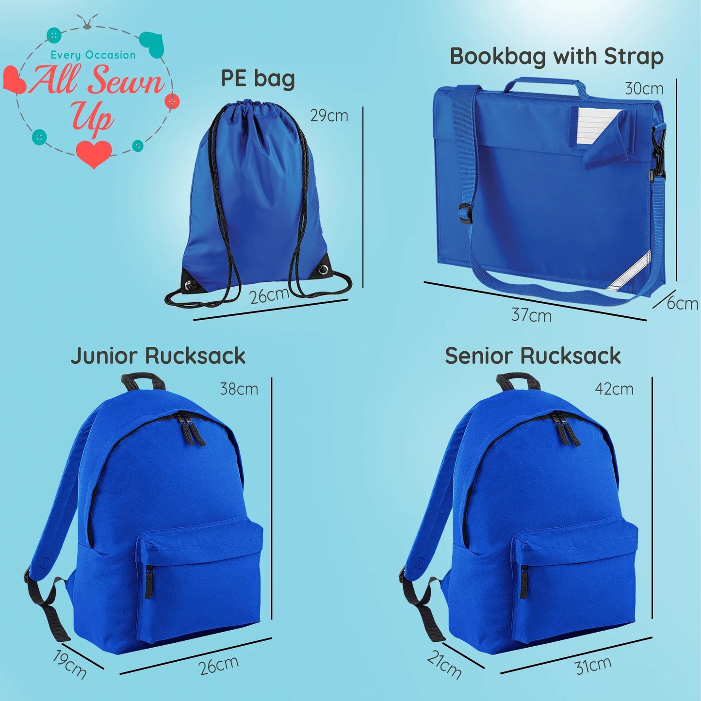 Embroidered Bookbag with strap - Fox