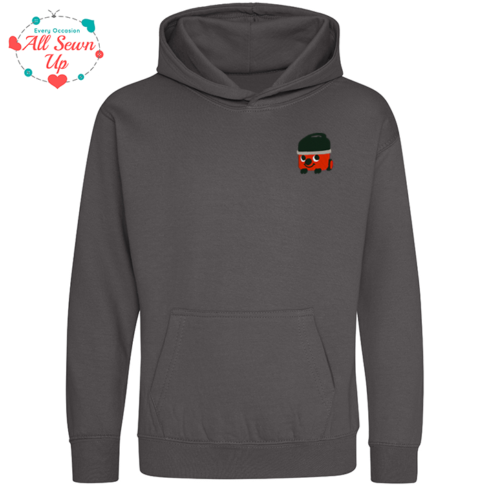 Children's hoodie embroidered with Cheeky hoover design