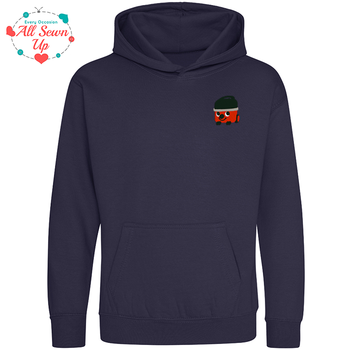 Children's hoodie embroidered with Cheeky hoover design
