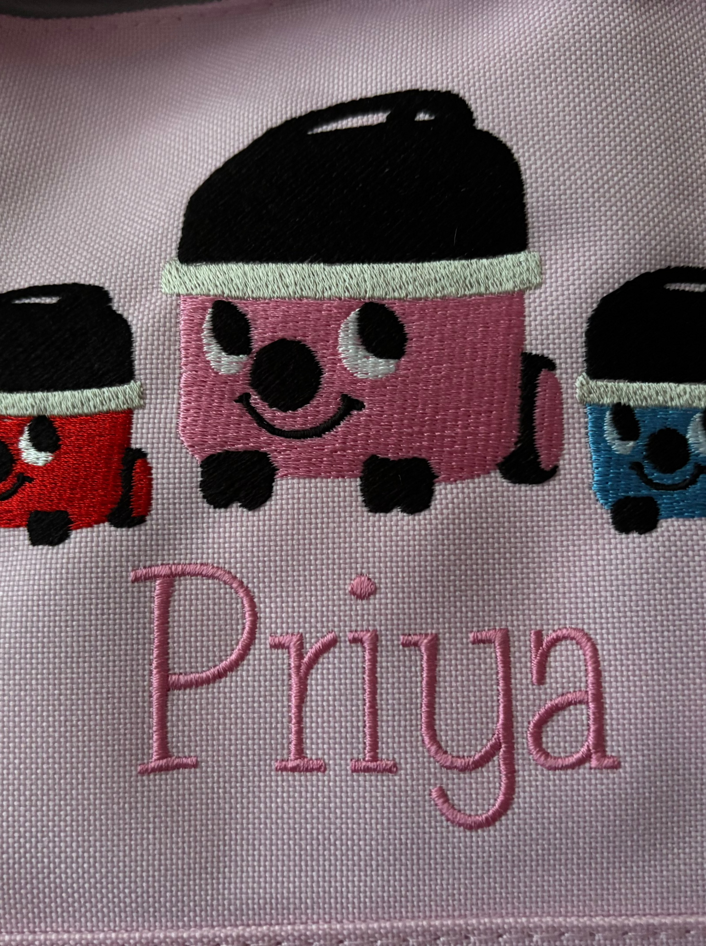 NEW DESIGN Hoover Rucksack personalised with embroidered name. Backpack ideal for Primary, Junior, Infant school bag. Choice of colours