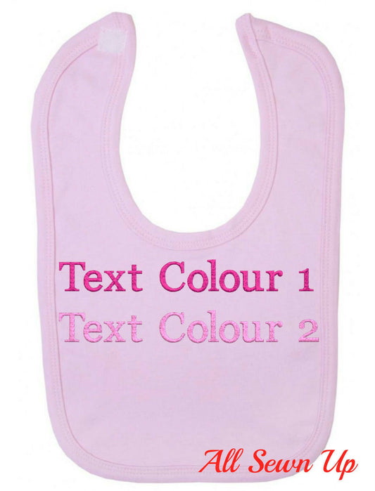 Personalised / Embroidered Allergy Bib: "STOP!"