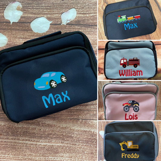 Transport themed Personalised lunch boxes