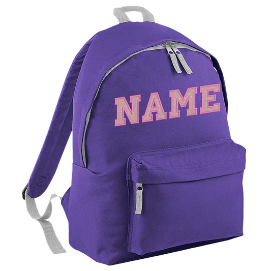 Embroidered Rucksack - Elaborate Text