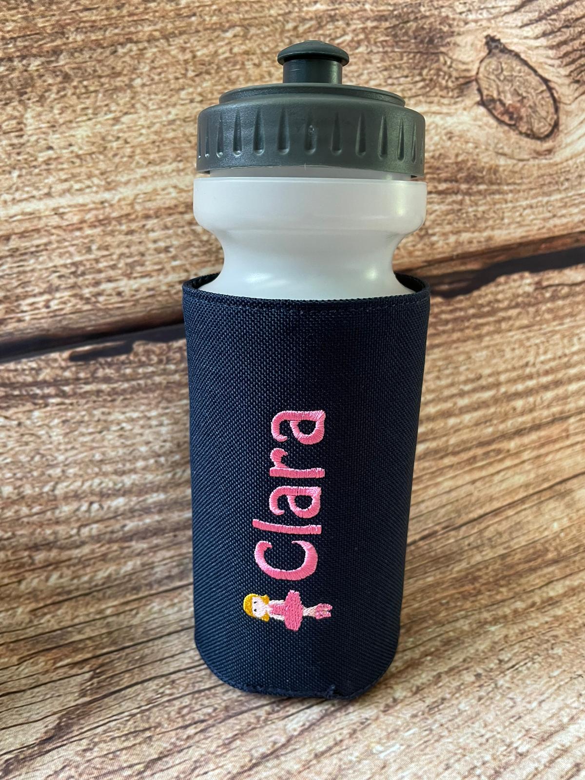 Personalised water bottle.