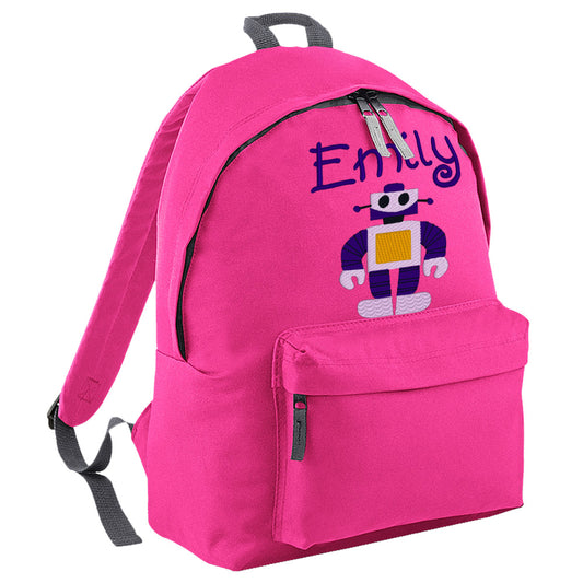 Embroidered Rucksack - Robot