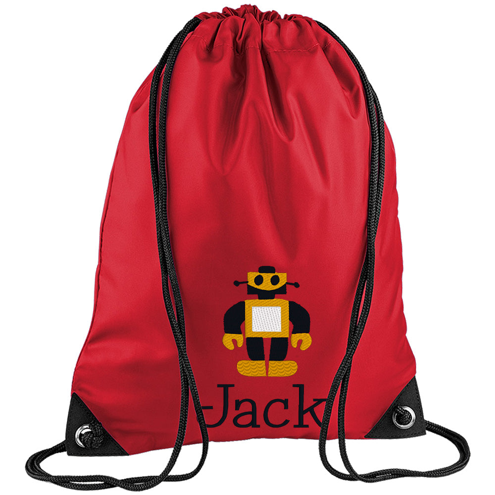 Embroidered PE Bag - Robot