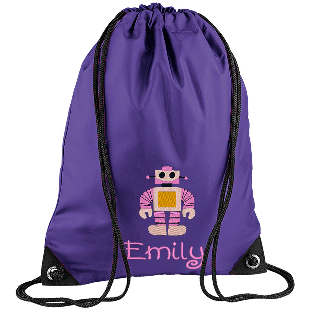 Embroidered PE Bag - Robot