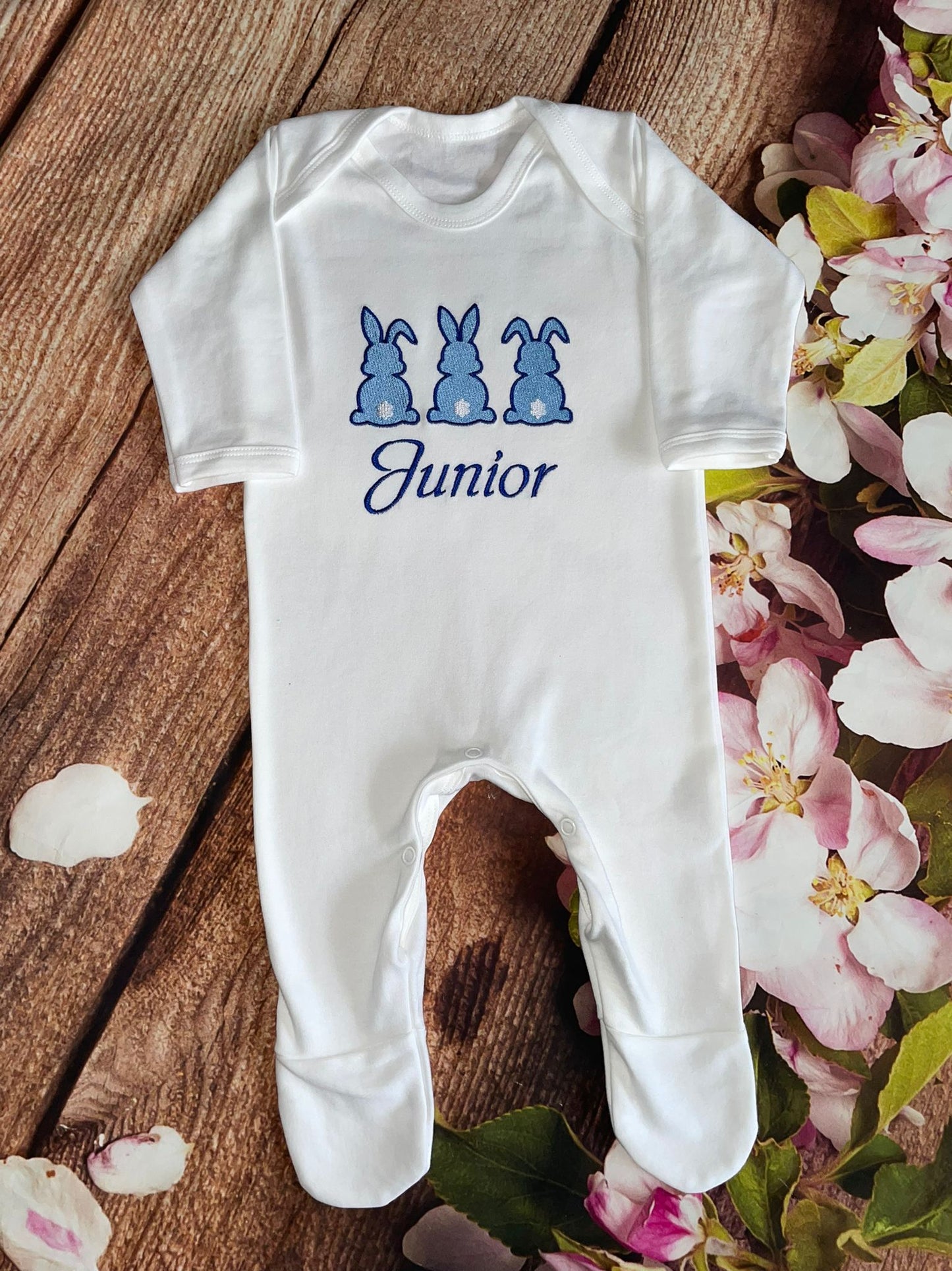 Personalised Easter Embroidered 100% Cotton Pyjamas,  keepsake PJs